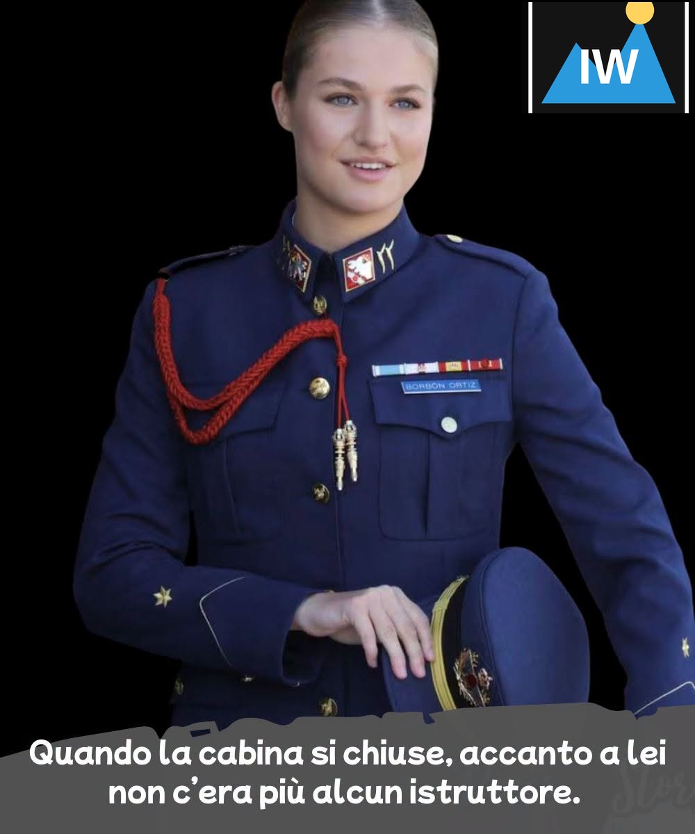 When the cabin closed, there was no instructor next to her.