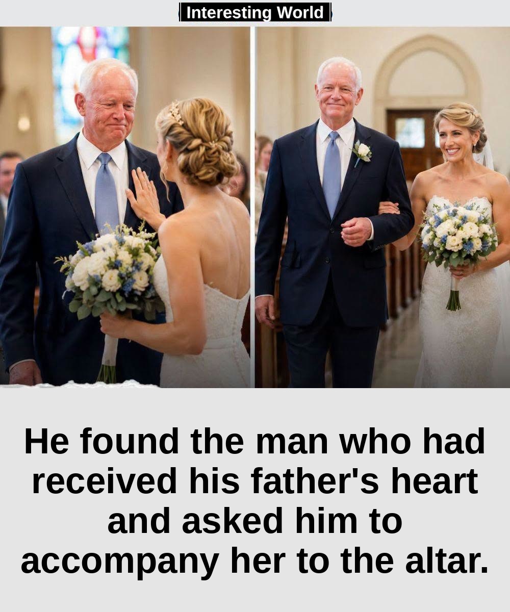 On her wedding day, Jeni Stepien couldn't have her father next to her. But to accompany her to the altar there was a man