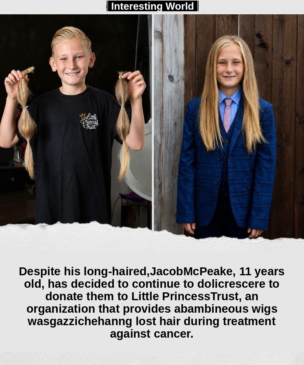 When he was 11, he came home crying because some comrades teased his hair. But Jacob McPeake had four more important rea