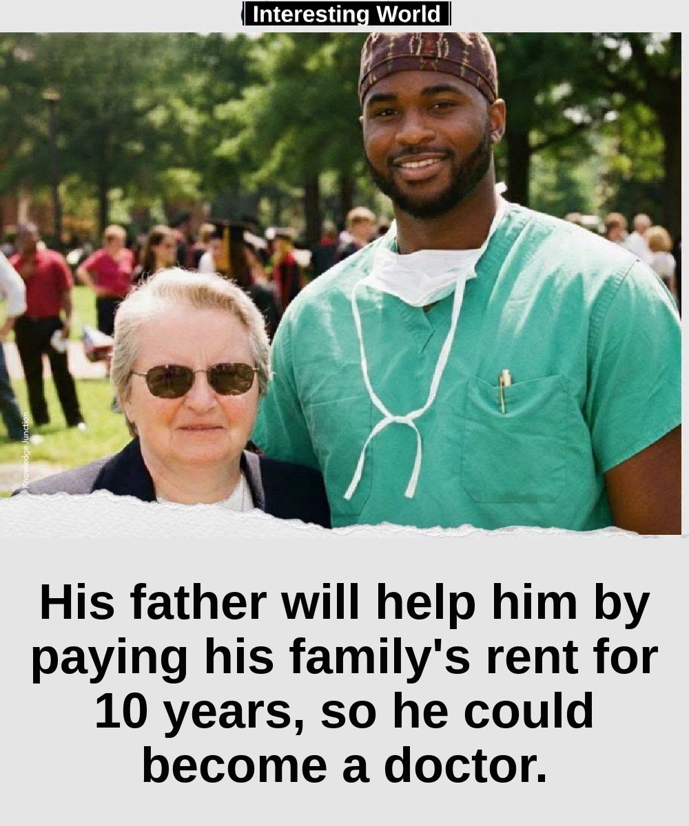 For ten years someone paid his family's rent without claiming recognition. Years later, that boy would become a doctor a
