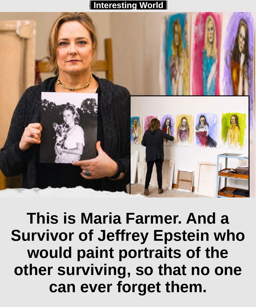 Maria Farmer couldn't paint for years. Then she came back in front of a stand with a precise goal: portraying other surv