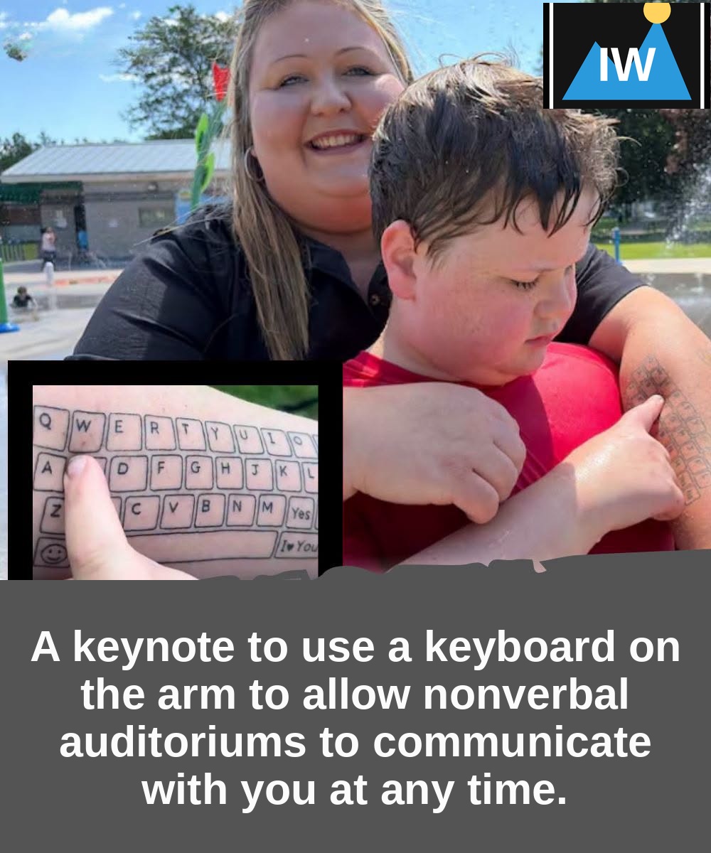 For his son, this mother's arm has become a voice that cannot turn off.