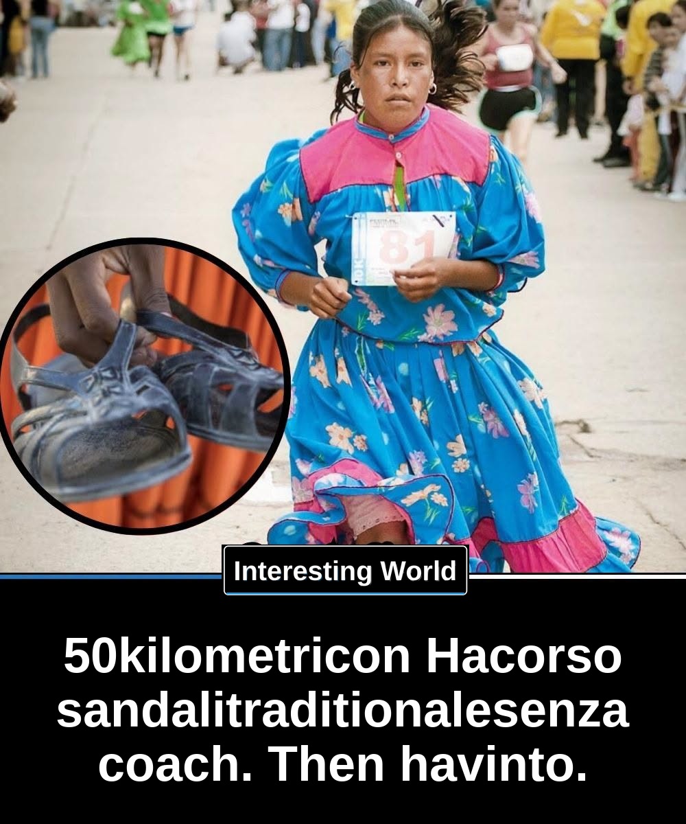 In front of her there were hundreds of athletes. Technical shoes, specialized equipment and months of preparation. Loren